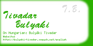 tivadar bulyaki business card